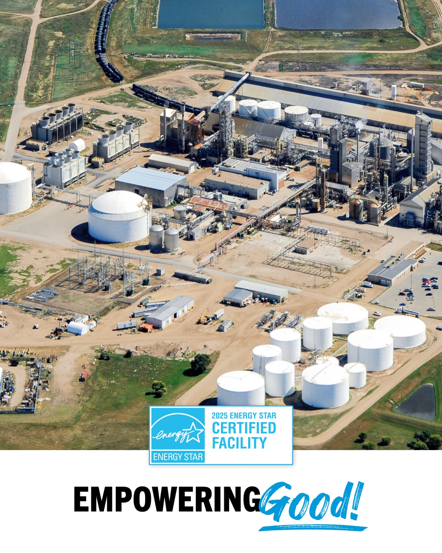 Aerial photo of Koch Fertilizer Canada