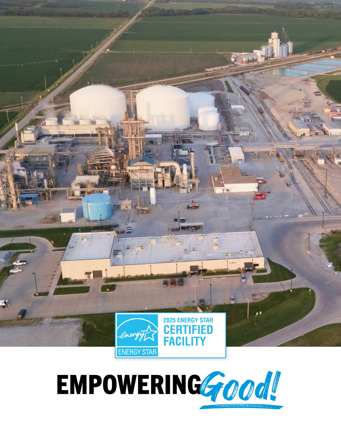 Aerial photo of Koch Fertilizer Beatrice