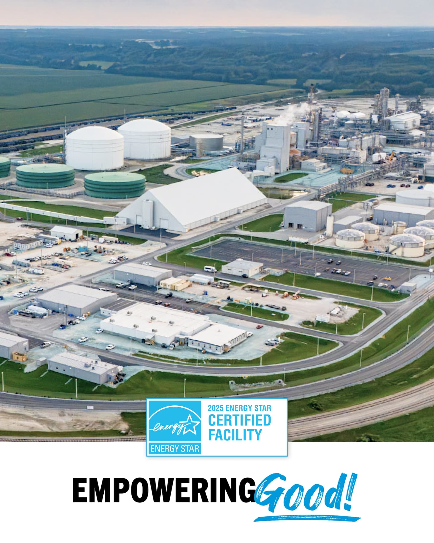 Aerial photo of Koch Fertilizer Wever