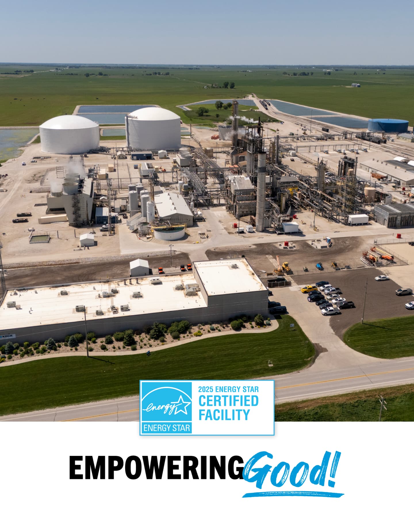 Aerial photo of Koch Fertilizer Fort Dodge