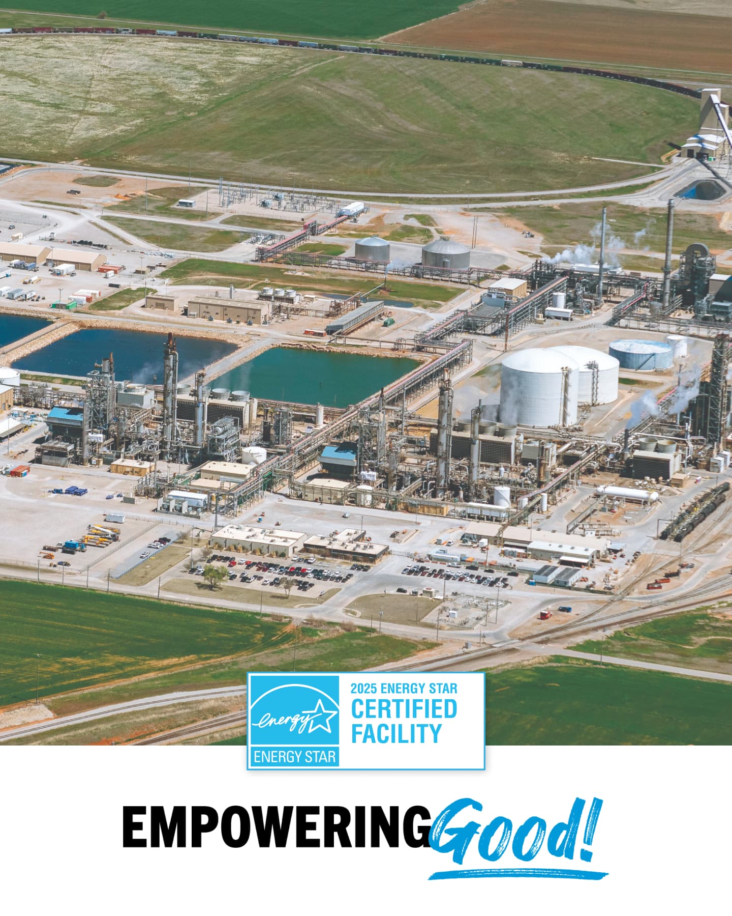 Aerial photo of Koch Fertilizer Enid